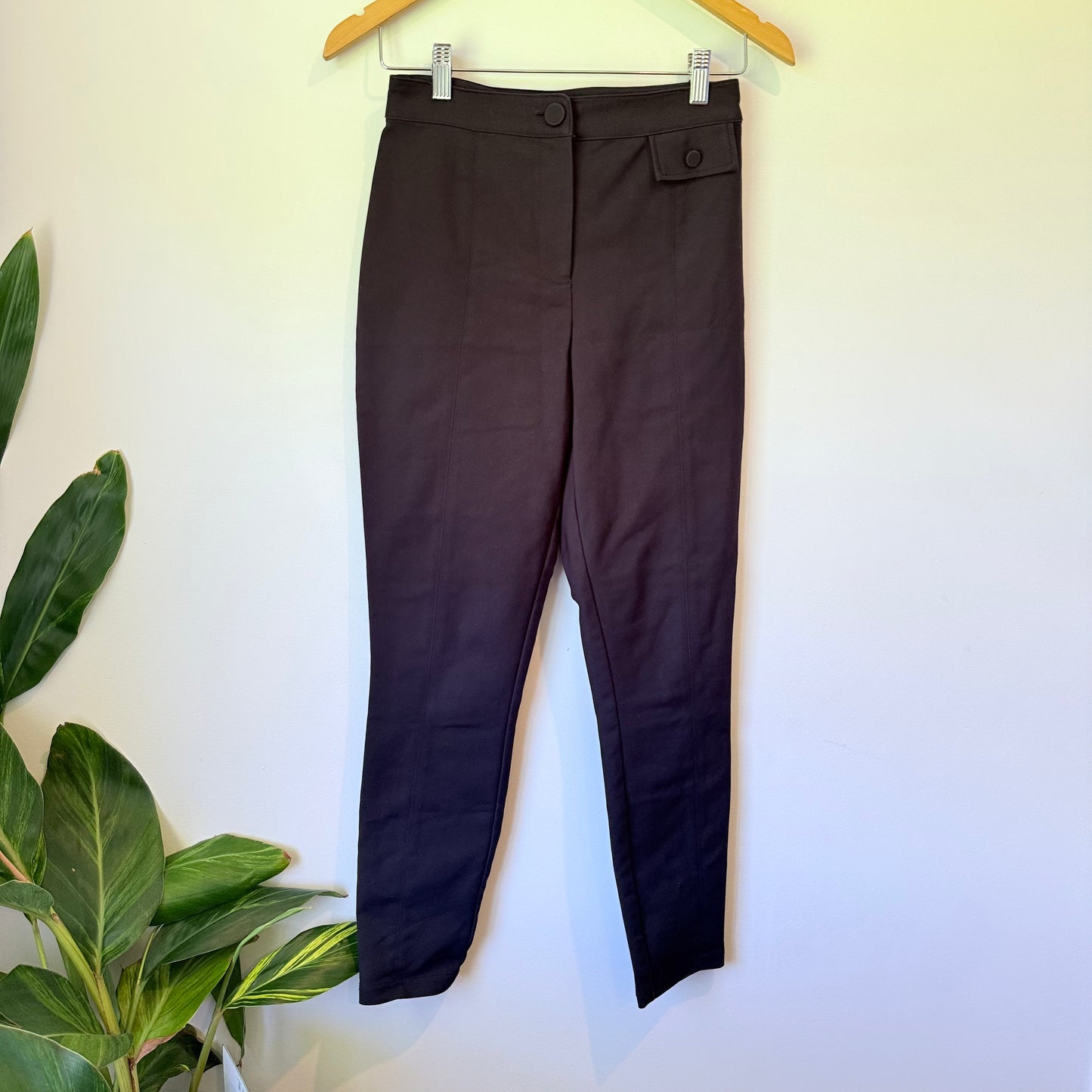 Forever New Size 2 Black High-Waisted Tailored Trousers