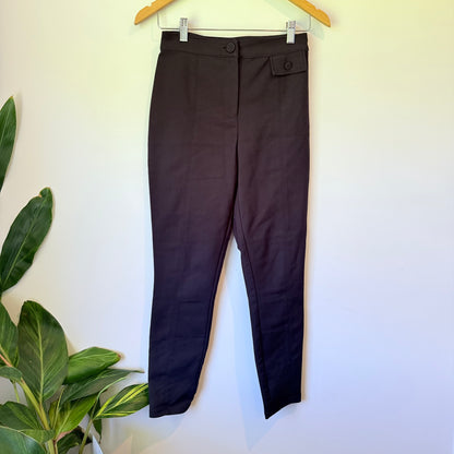 Forever New Size 2 Black High-Waisted Tailored Trousers