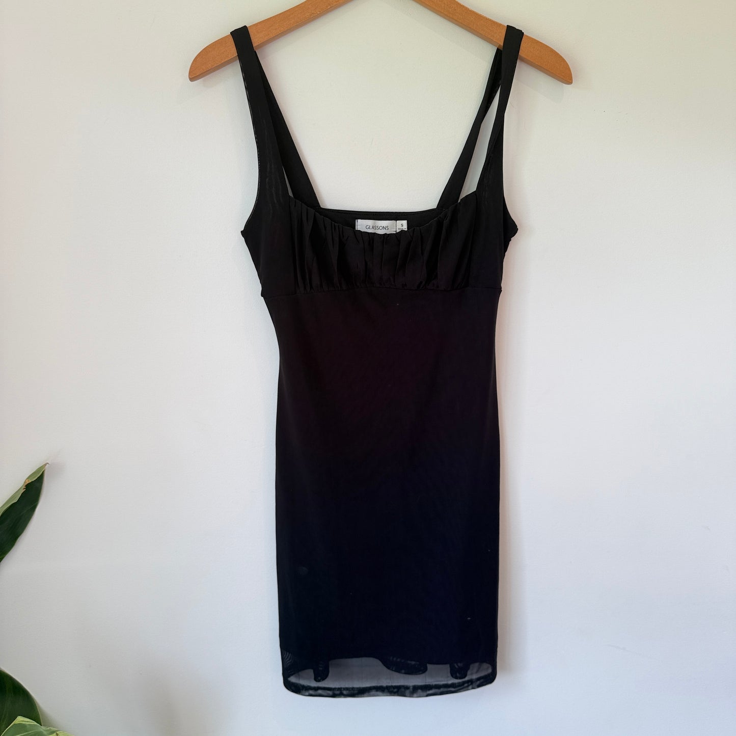 Glassons Size S Black Mini Dress