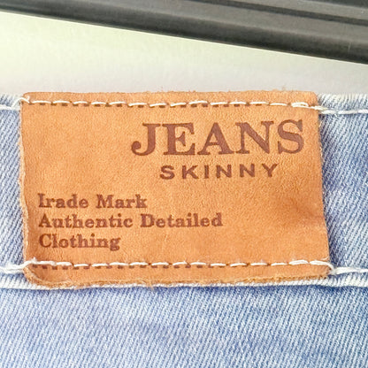 Jeans Skinny Size 28 Light Wash Straight-Fit Denim Jeans