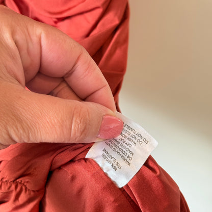 Tiger Mist Size S Red Ruched Midi Dress