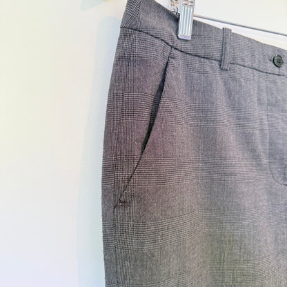 H&M Size 8 Grey Plaid Dress Pants