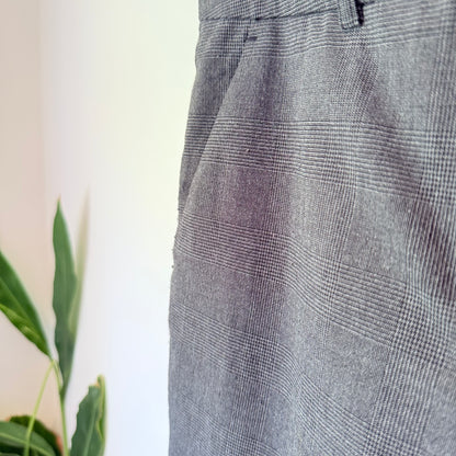 H&M Size 8 Grey Plaid Dress Pants