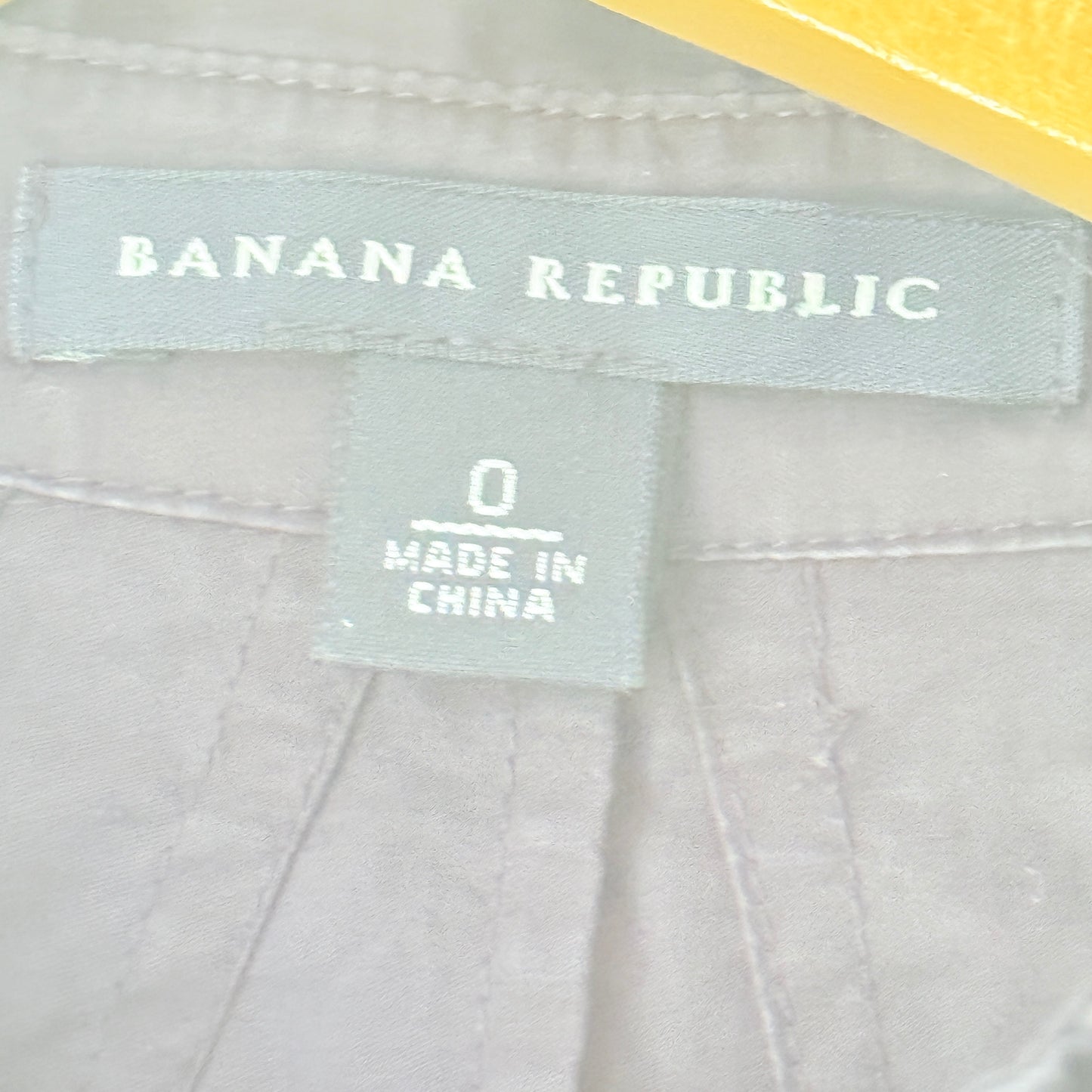 Banana Republic Size 0 (39cm U/Arm) Black Short-Sleeve Button-Down Shirt Dress