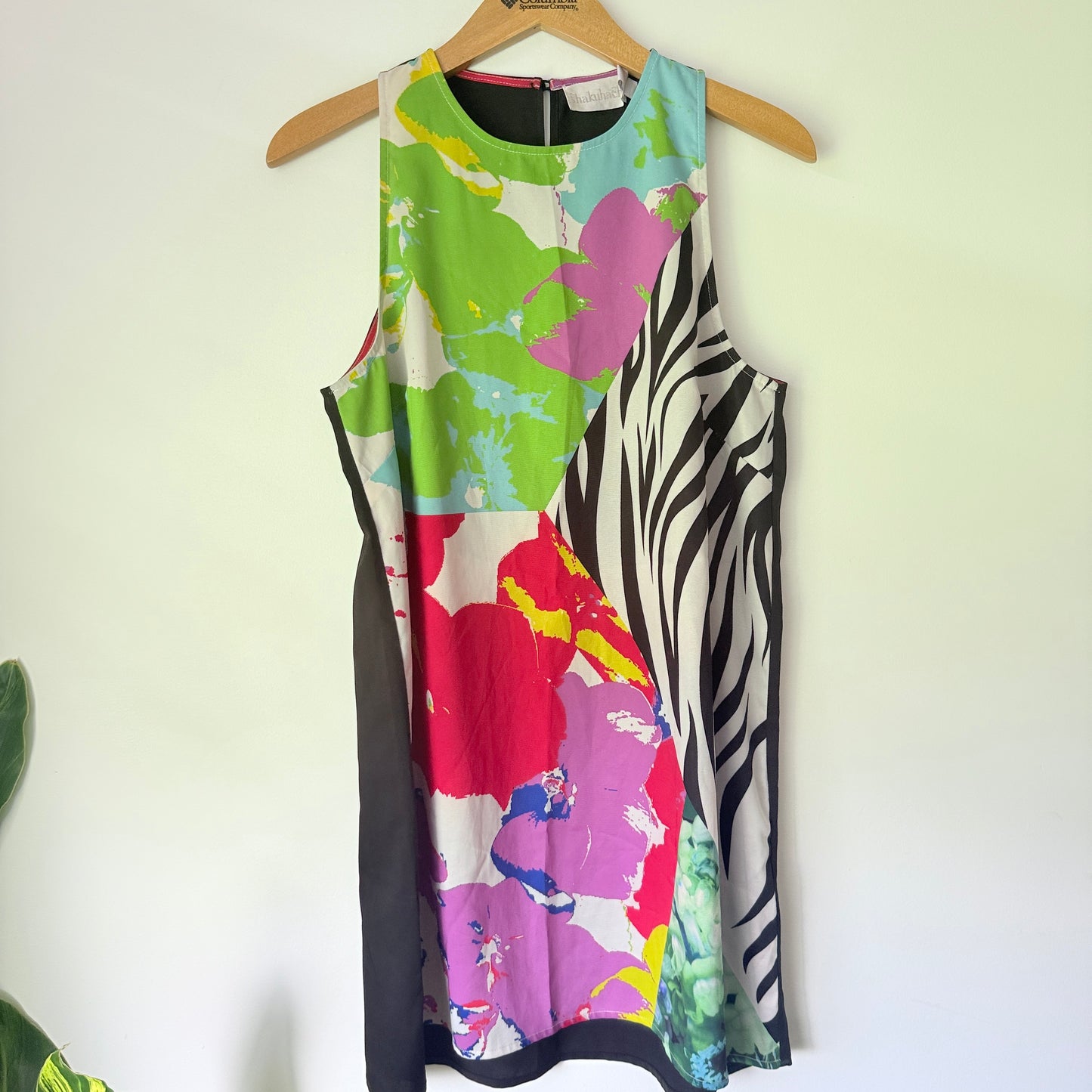 Shakuhachi Size 8 Zebra Colour Block Dress