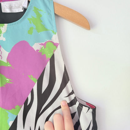 Shakuhachi Size 8 Zebra Colour Block Dress