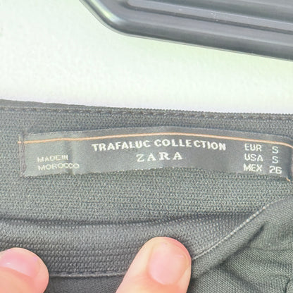 Zara Trafaluc Collection Size 12 Black Ruffled Asymmetric Mini Skirt