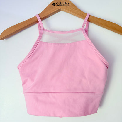 Energetiks Size XL Seamless High Neck Crop Top Pink