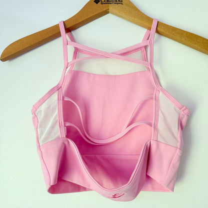 Energetiks Size XL Seamless High Neck Crop Top Pink
