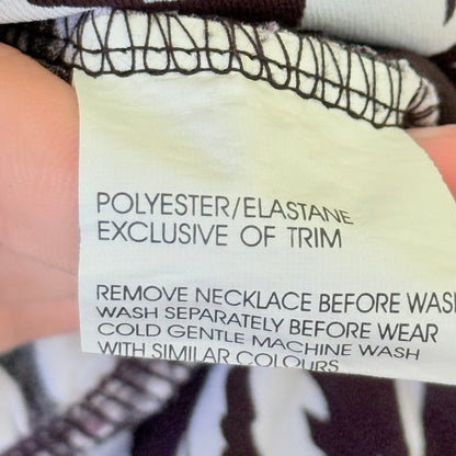 Miller's Size 14 Black and White Zebra Print V-Neck Blouse