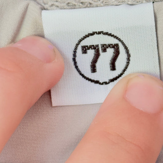 77 Beige Crepe Knit Pull-On Pants - 70cm Waist