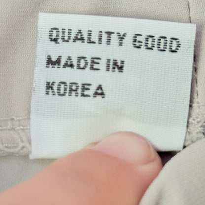 77 Beige Crepe Knit Pull-On Pants - 70cm Waist