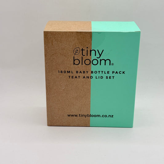 Tiny Bloom 180ml Baby Bottle Pack - Teat & Lid Set