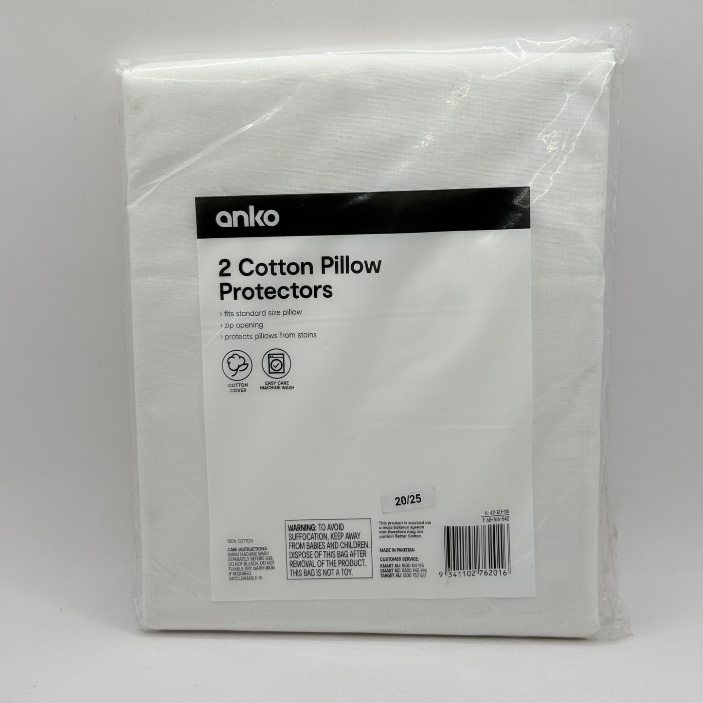 Anko 2 Cotton Pillow Protectors