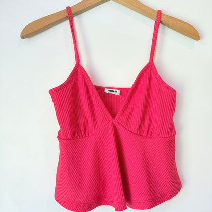Cotton On Size XS Hot Pink Textured Cami Top