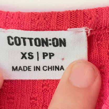 Cotton On Size XS Hot Pink Textured Cami Top