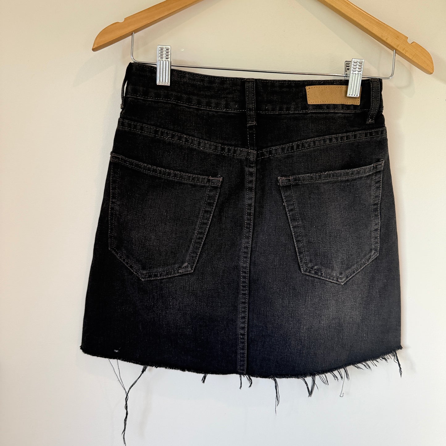 Cotton On Size 8 Black Denim Mini Skirt