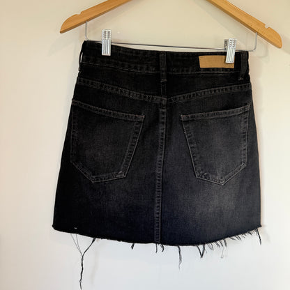 Cotton On Size 8 Black Denim Mini Skirt