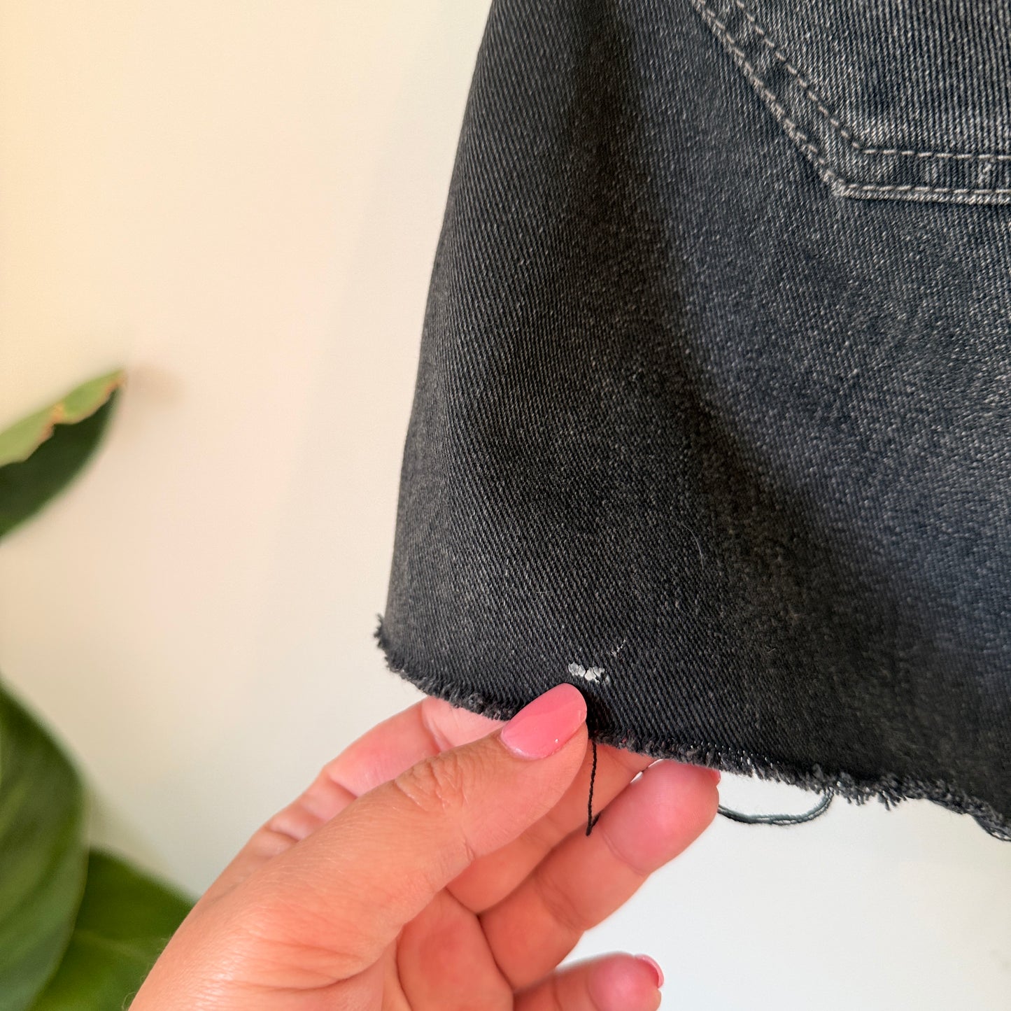 Cotton On Size 8 Black Denim Mini Skirt