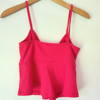 Cotton On Size XS Hot Pink Textured Cami Top