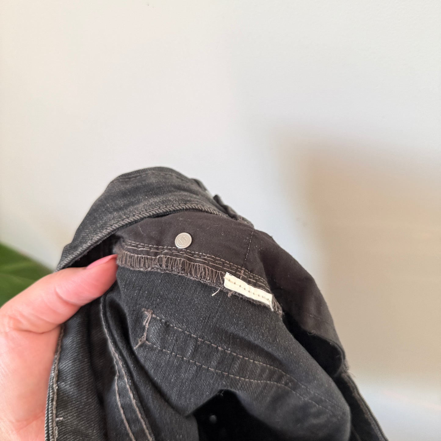 Cotton On Size 8 Black Denim Mini Skirt