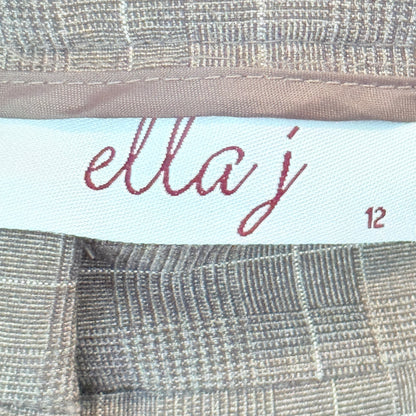 Ella J Size 12 Dark Plaid Dress Pants