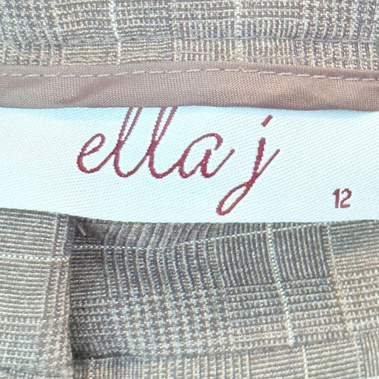 Ella J Size 12 Dark Plaid Dress Pants