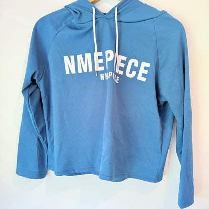 Brand Unknown Size U/Arm 49cm Blue Graphic Hoodie