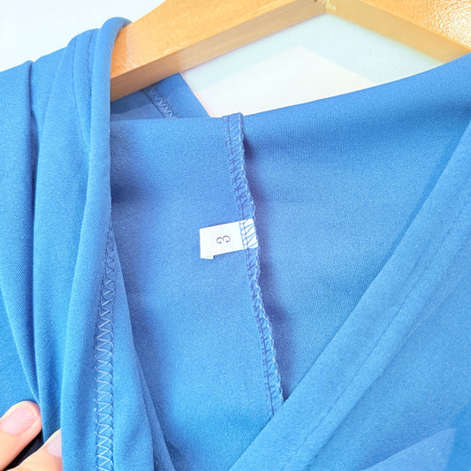 Brand Unknown Size U/Arm 49cm Blue Graphic Hoodie