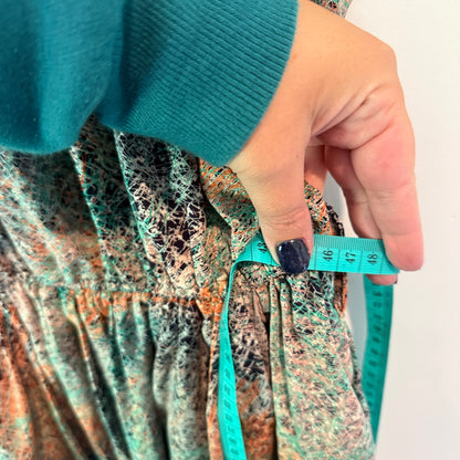 Size U/Arm to U/Arm 46cm  Kaftan-Style Elasticated Waist Dress
