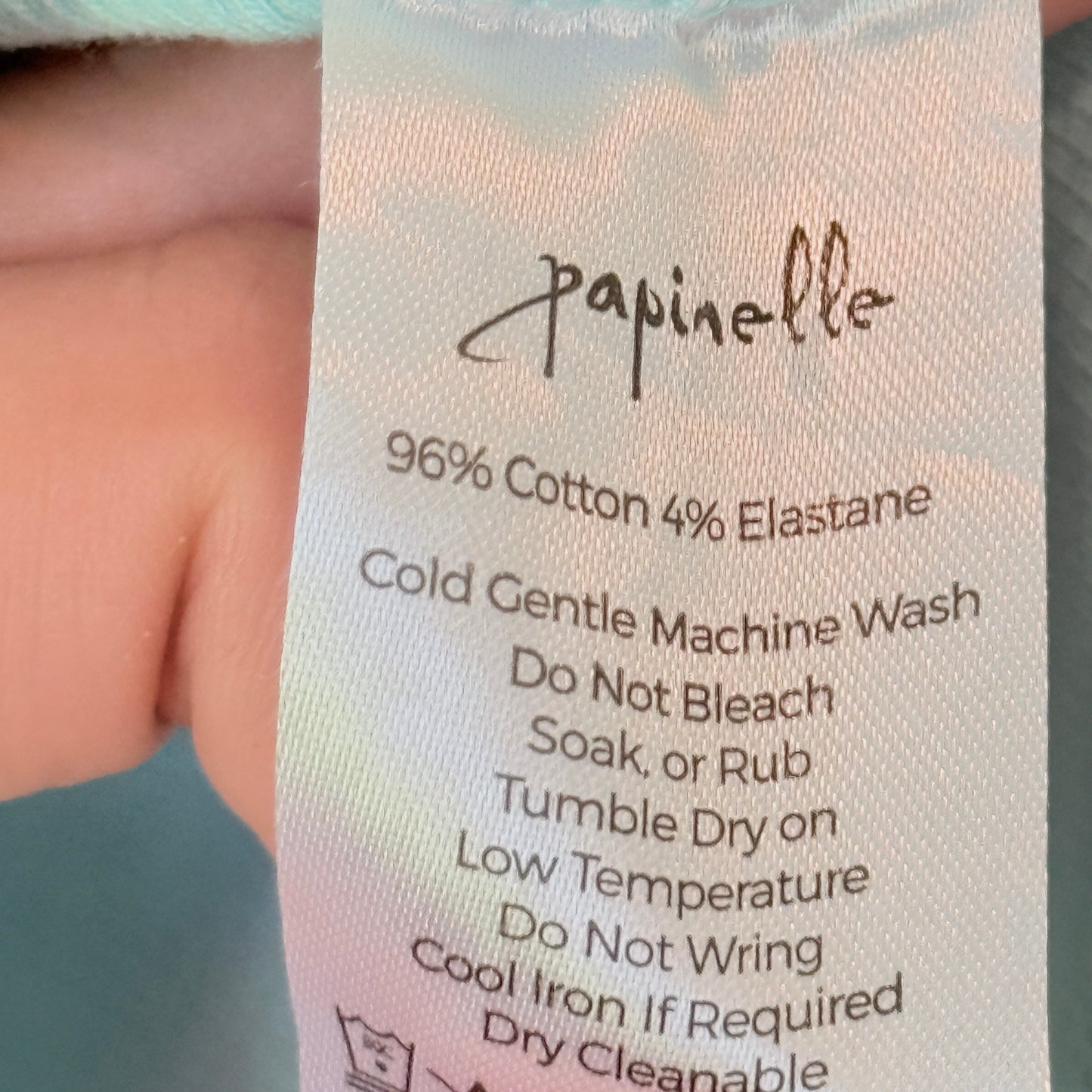 Papinelle Size XS Rib Tank Top Light Aqua