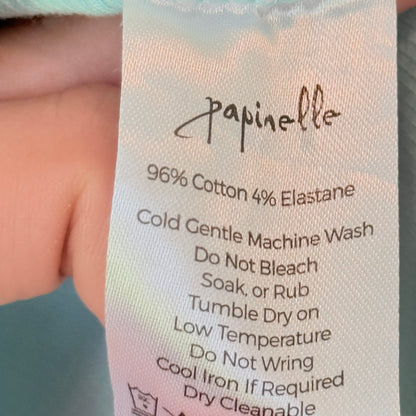 Papinelle Size XS Rib Tank Top Light Aqua