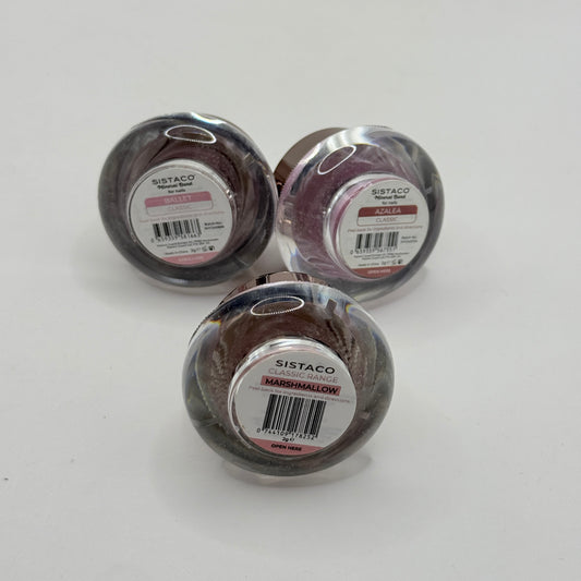 Sistaco Classic Range Nail Powder Pink Trio – Ballet, Azalea & Marshmallow