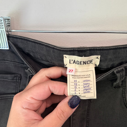 L'Agence Size 27 | Waist 74cm Slim-Fit Black Jeans