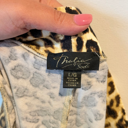 Thalia Size L/G Leopard Print Leggings