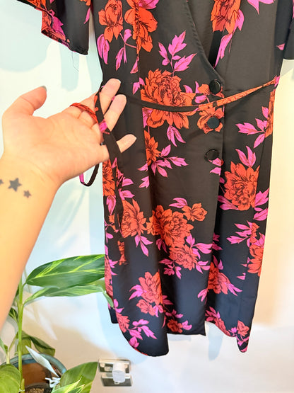 Primark Floral Wrap Style Dress- Size 8