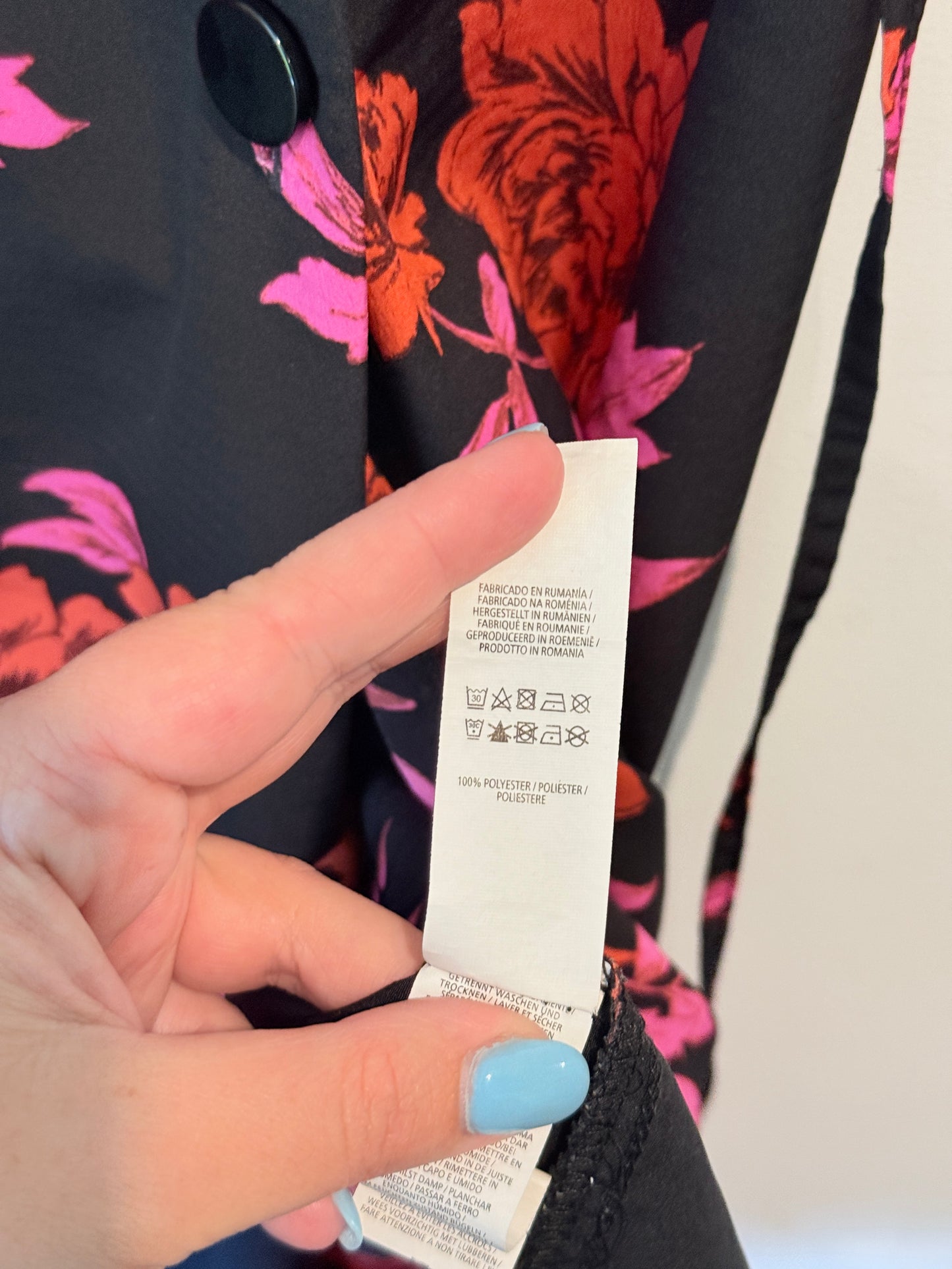 Primark Floral Wrap Style Dress- Size 8