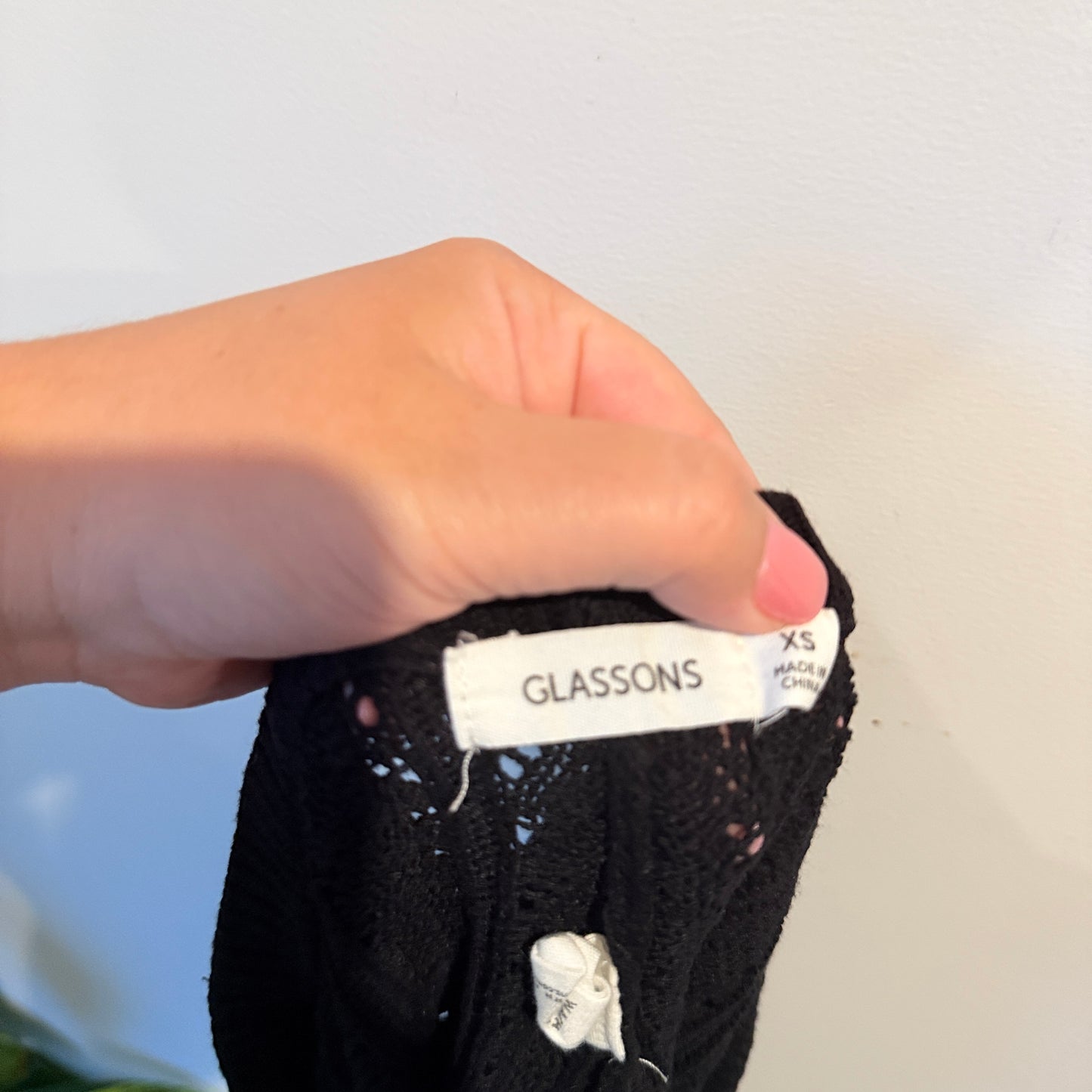 Glassons Size XS Black Crochet/Knit Women's Shorts