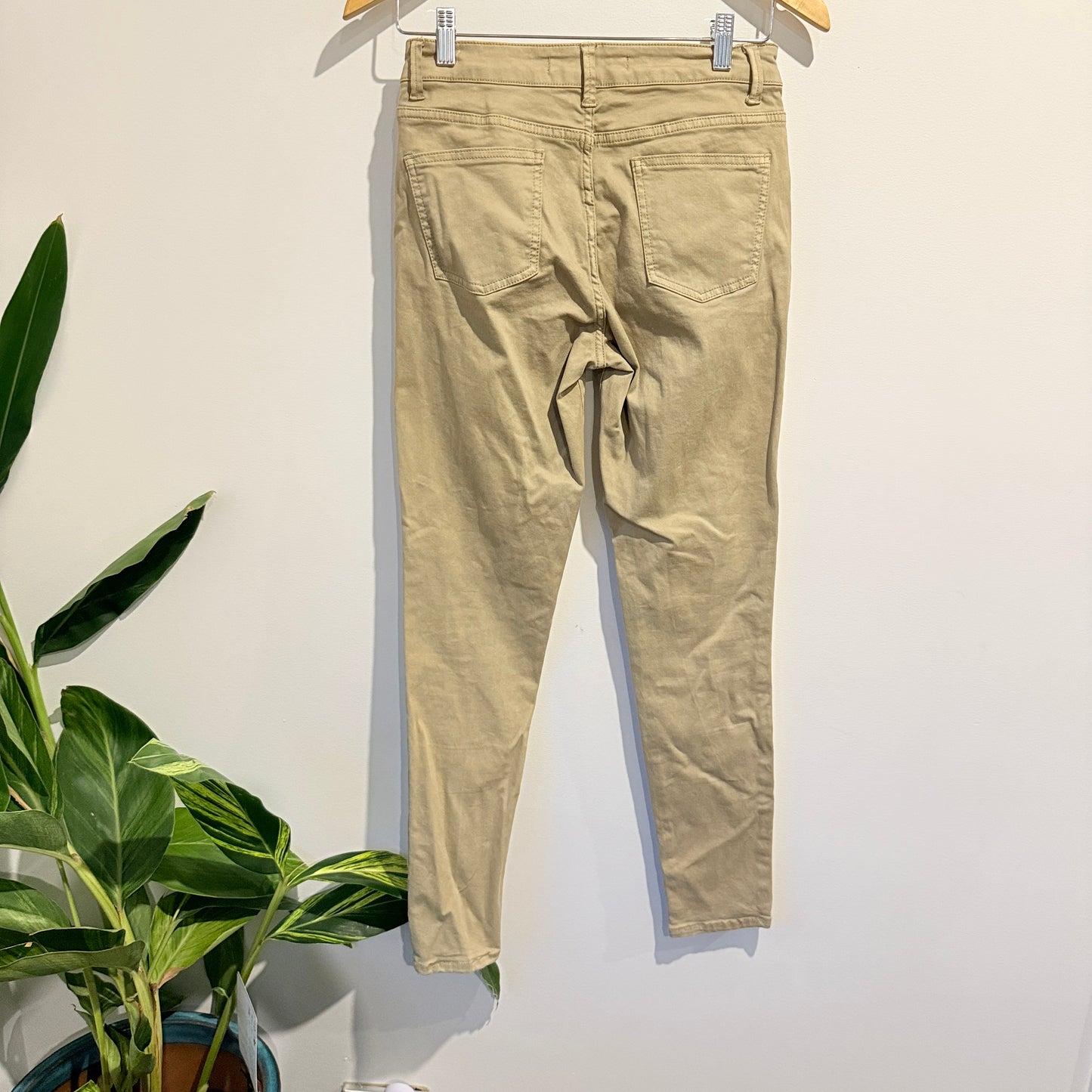 Country Road Panelled Slim Pants Beige - Size 8