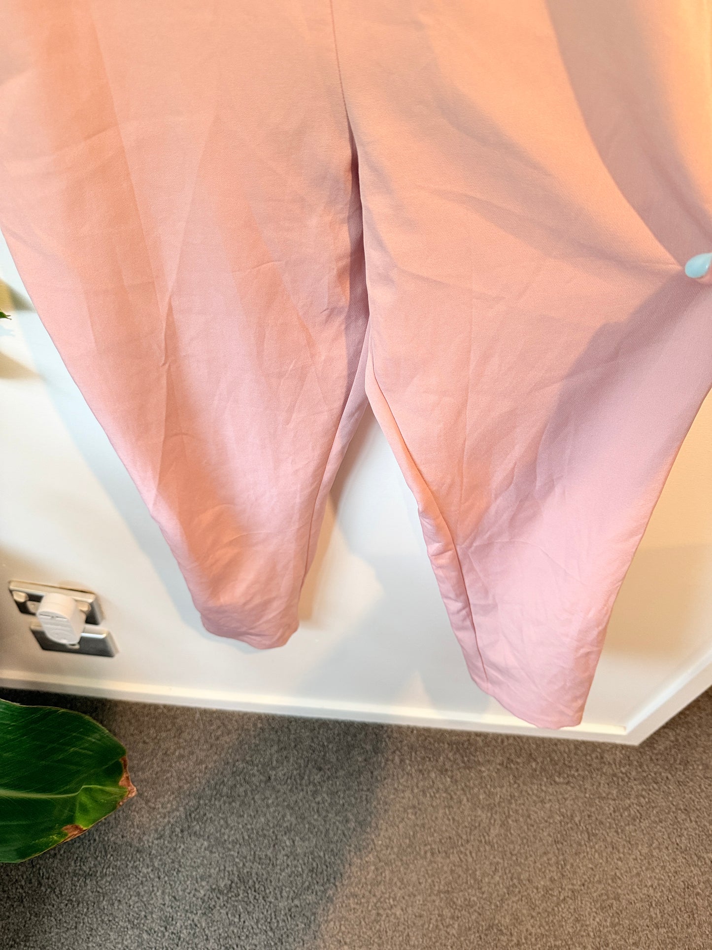 Kelso Petite Ruffle Strap Jumpsuit Pink - Size 12