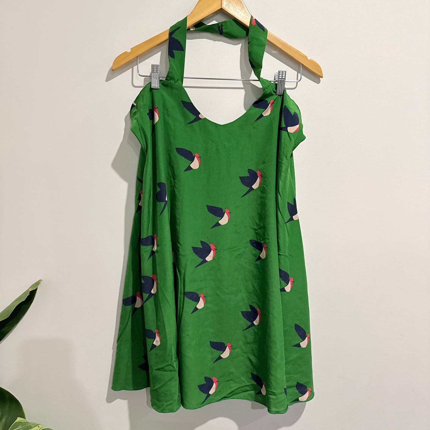 Swallow Print Halter Neck Tunic