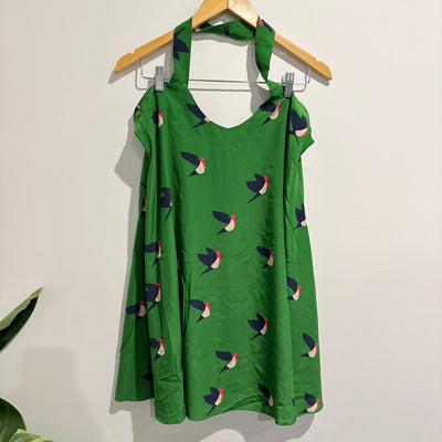 Swallow Print Halter Neck Tunic