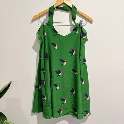 Swallow Print Halter Neck Tunic