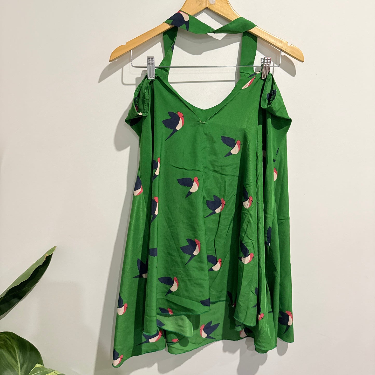 Swallow Print Halter Neck Tunic