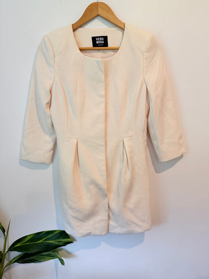Vero Moda Cream Tailored Coat - Size S