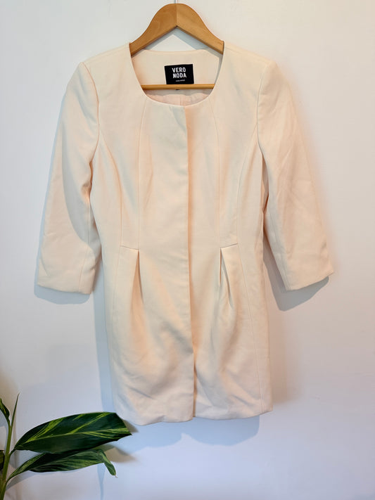 Vero Moda Cream Tailored Coat - Size S