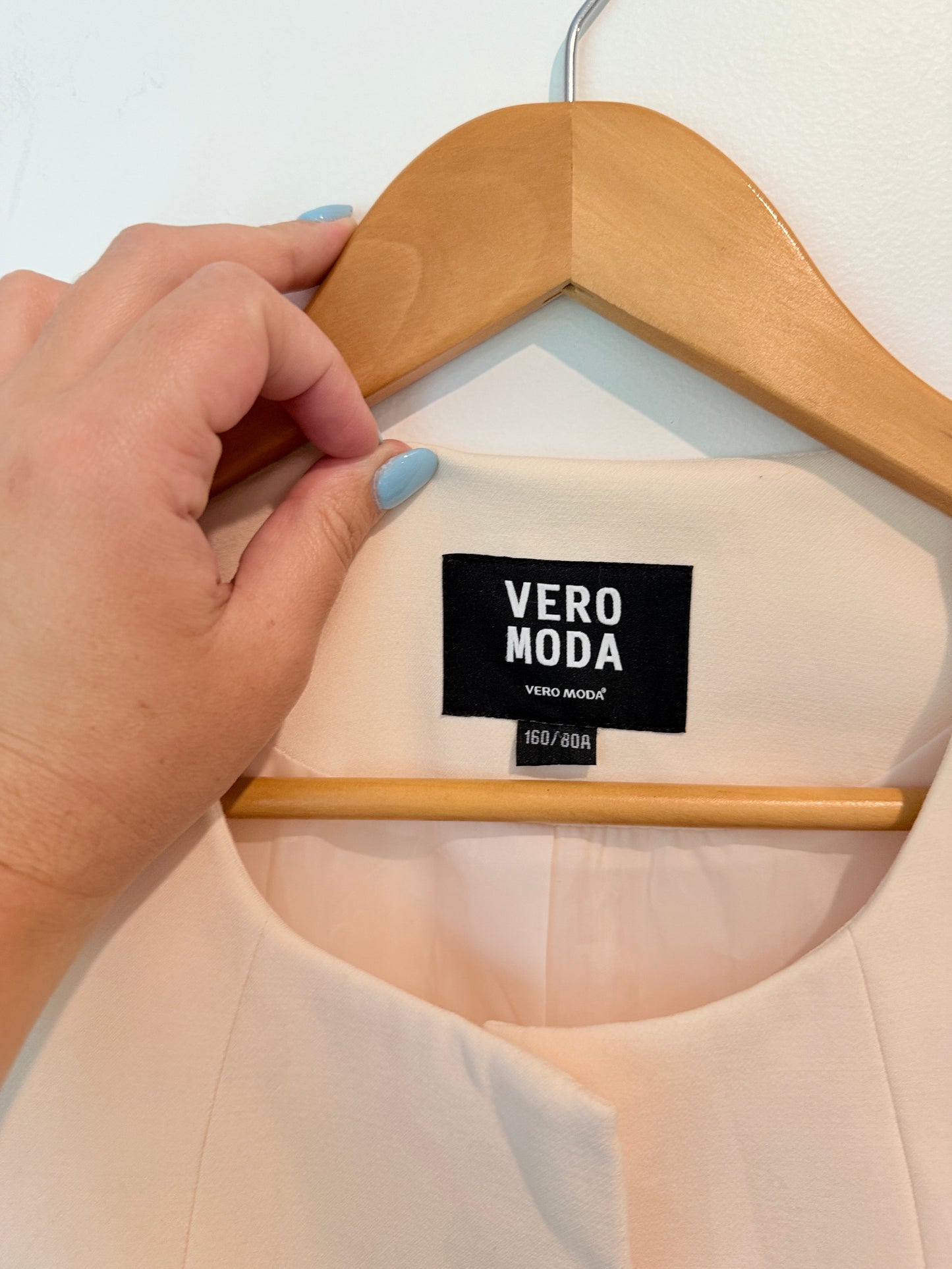 Vero Moda Cream Tailored Coat - Size S