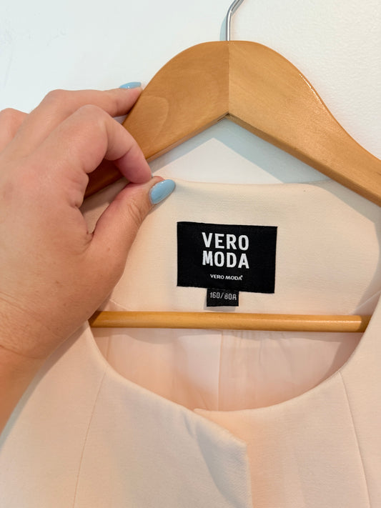 Vero Moda Cream Tailored Coat - Size S