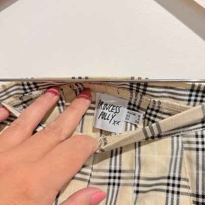 Princess Polly Size 8 Plaid Pleated Mini Skirt