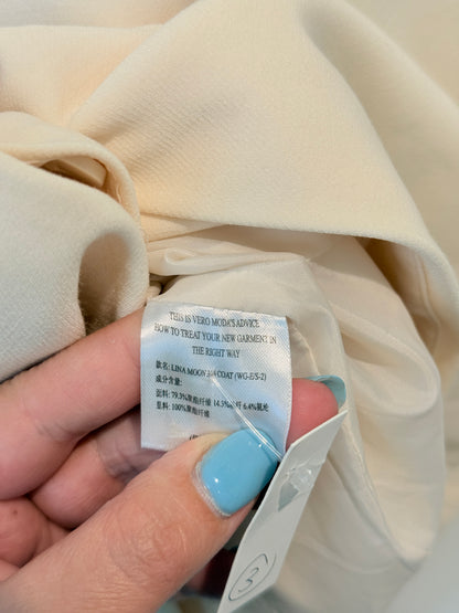 Vero Moda Cream Tailored Coat - Size S